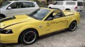4th gen yellow 2001 Ford Mustang GT Premium convertible For Sale