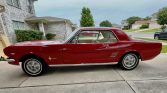 1st gen red 1966 Ford Mustang coupe automatic For Sale