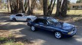 3rd gen dark shadow blue 1987 Ford Mustang foxbody notchback For Sale