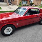 1st gen red 1966 Ford Mustang 6 cylinder automatic coupe For Sale