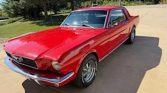 1st gen red 1966 Ford Mustang Coupe 3spd automatic For Sale