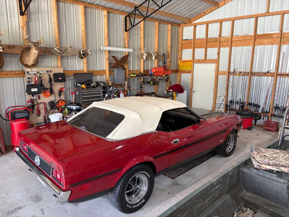 1st gen red 1972 Ford Mustang convertible automatic For Sale