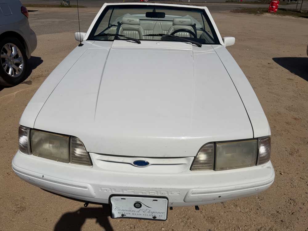 3rd gen white 1993 Ford Mustang LX convertible automatic For Sale