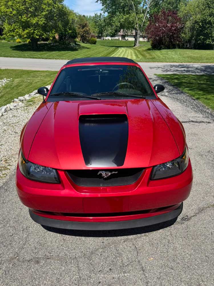 Red 2002 Ford Mustang GT Premium manual convertible For Sale