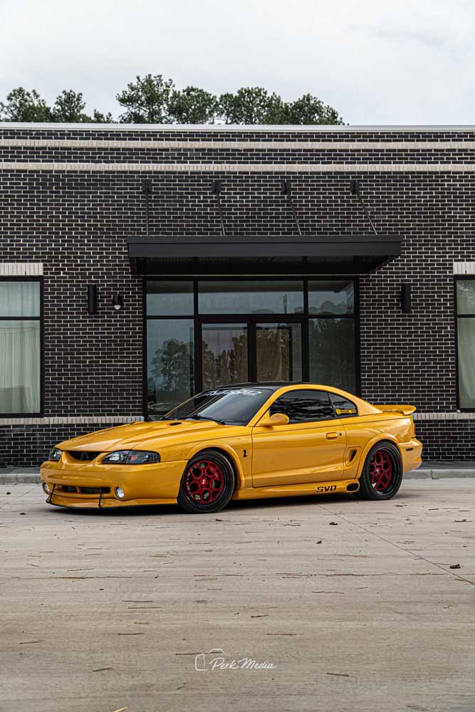 Yellow 1996 Ford Mustang Cobra coupe 1000+ WHP For Sale