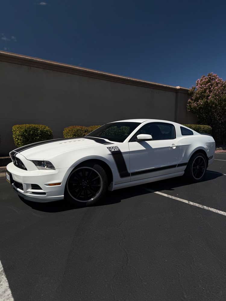 White 2013 Ford Mustang Boss 302 low miles manual coupe For Sale